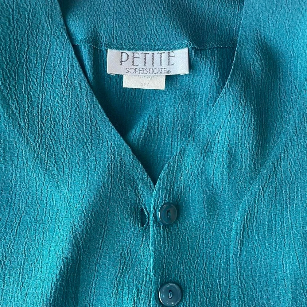 Teal Button Down - Picture 3 of 3